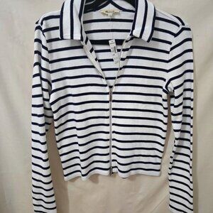 ♡♡♡♡ Madewell Ribbed Zip-Front Tee ♡♡♡♡